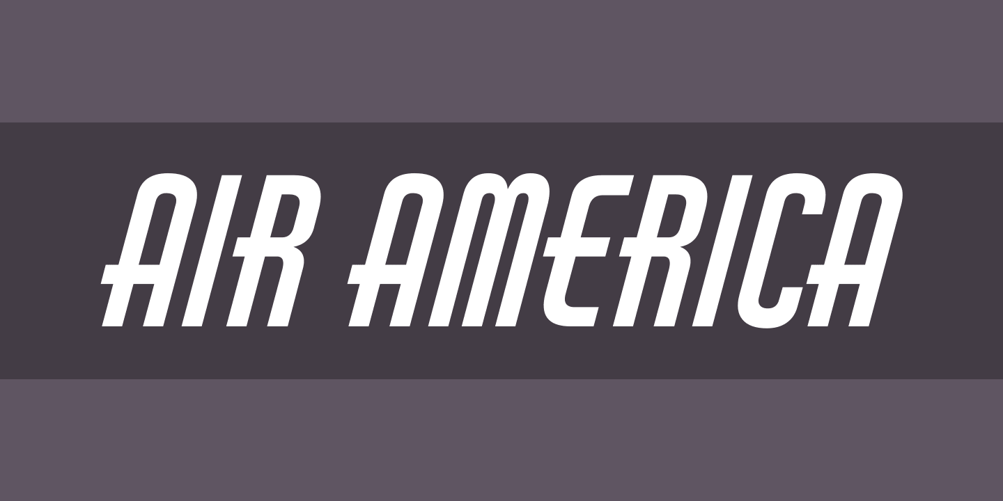 Przykładowa czcionka Air America #1